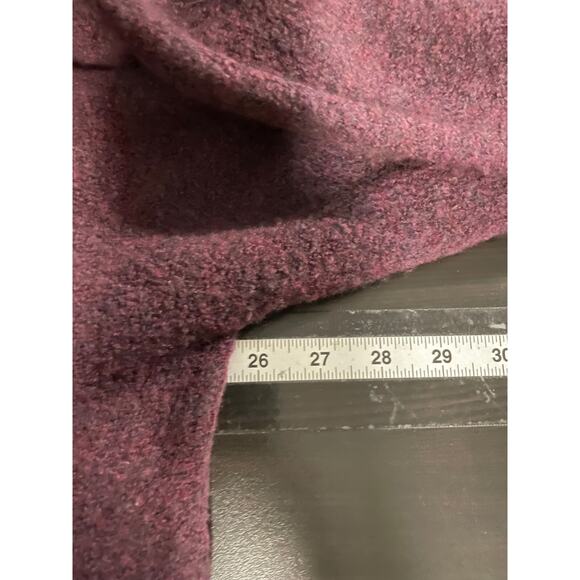Northern Isles Mens Sweater Size XL Burgundy Merino Wool Blend Stretch 1/4 Zip - Picture 4 of 6